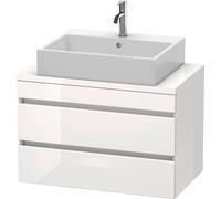 Duravit DuraStyle vasque DS530702222 80 x 47,8 cm, blanc brillant, pour console, 2 tiroirs