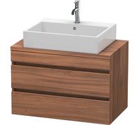 Duravit DuraStyle vasque DS530707979 80 x 47,8 cm, noyer naturel, pour console, 2 tiroirs