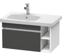 Duravit DuraStyle vasque match0 DS639404918 73 x 44,8 cm, vasque à gauche, graphite mat / blanc mat, coulissant 2000