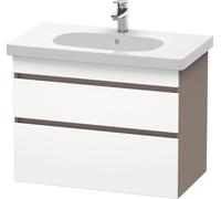 Duravit DuraStyle vasque DS648401843 80 x 45,3 cm, blanc mat / basalte mat, 2 tiroirs, suspendu