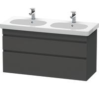Duravit Meuble sous-lavabo suspendu DuraStyle 6486 – 2 tiroirs, 1200 mm, graphite mat, DS648604949