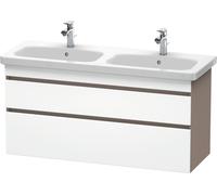 Duravit DuraStyle vasque DS649801843 123x44,8x61cm, 2 coulissants, vasque gauche / droite, blanc mat / basalte mat