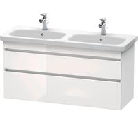 Duravit DuraStyle vasque DS649802218 123x44,8x61cm, 2 coulissants, vasque gauche / droite, blanc brillant / blanc mat