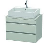 Duravit DuraStyle vasque DS530600707 70 x 47,8 cm, gris béton mat, pour console, 2 tiroirs