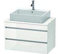 Duravit Meuble sous-lavabo DuraStyle DS530701843 800 mm, 2 tiroirs, blanc mat/basalte mat