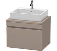 Duravit Meuble sous-lavabo DuraStyle DS531104343 pour console 700 mm, 1 tiroir, décor basalte mat