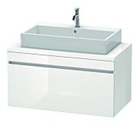Duravit DuraStyle vasque DS531402218 100 x 54,8 cm, blanc brillant / blanc mat, pour console, coulissant 2000