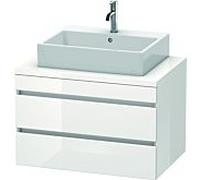 Duravit DuraStyle vasque DS531702222 80 x 54,8 cm, blanc brillant, pour console, 2 tiroirs