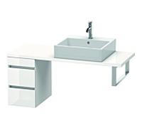 Duravit DuraStyle vasque DS532501843 30 x 47,8 cm, blanc mat / basalte mat, pour console, 2 tiroirs