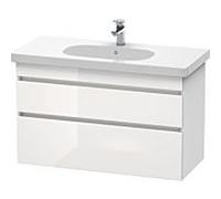 Duravit DuraStyle vasque DS648502218 100 x 45,3 cm, blanc brillant / blanc mat, 2 tiroirs, fixation murale