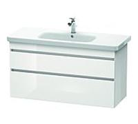 Duravit DuraStyle vasque DS649502218 113 x 44,8 cm, blanc brillant / blanc mat, 2 tiroirs, suspendu au mur