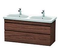 Duravit DuraStyle vasque DS649802121 123x44,8x61cm, 2 coulissants, vasque gauche / droite, noyer foncé