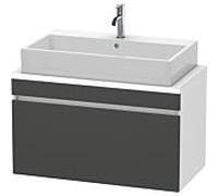 Duravit Meuble sous-lavabo DuraStyle DS530304918 900 mm 1 tiroir Graphite mat / Blanc mat