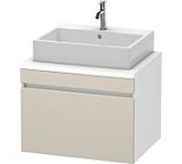 Duravit DuraStyle vasque match0 DS531109118 70 x 54,8 cm, taupe / blanc mat, pour console, coulissant 2000