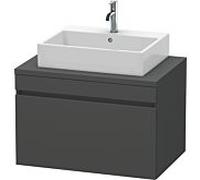Duravit Meuble sous-lavabo DuraStyle DS531204949 1 tiroir 80 cm décor graphite mat pour console
