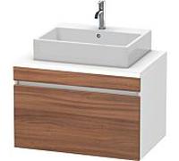 Duravit DuraStyle vasque match0 DS531207918 80 x 54,8 cm, blanc naturel / match2 mat, pour console, coulissant 2000