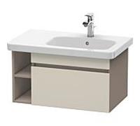 Duravit DuraStyle vasque match0 DS639309143 73 x 44,8 cm, vasque à droite, taupe / basalte mat, coulissant 2000