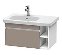 Duravit DuraStyle vasque match0 DS639404318 73 x 44,8 cm, vasque à gauche, basalte mat / blanc mat, coulissant 2000
