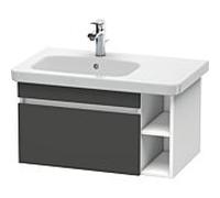 Duravit DuraStyle vasque match0 DS639404918 73 x 44,8 cm, vasque à gauche, graphite mat / blanc mat, coulissant 2000