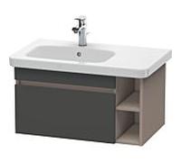 Duravit DuraStyle vasque match0 DS639404943 73 x 44,8 cm, vasque à gauche, graphite mat / basalte mat, coulissant 2000