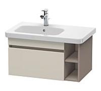 Duravit DuraStyle vasque match0 DS639409143 73 x 44,8 cm, vasque à gauche, taupe / basalte mat, coulissant 2000