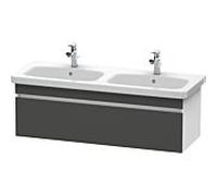 Duravit Meuble sous-lavabo DuraStyle 6398 DS639804918 mural 1 tiroir 1230 mm Graphite/Blanc mat