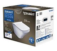 Duravit WC suspendu DuraStyle 45510900A1 - Rimless, abattant à descente lente, blanc