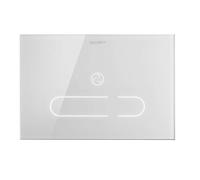 Duravit DuraSystem - Plaque de déclenchement électronique A2 pour les toilettes, verre blanc WD5003012000