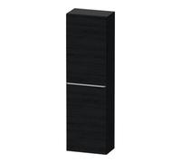 Duravit D-Neo Armoires mi-hautes, 400x1320x240mm, 1 porte, charnières à gauche, 4 tablettes en verre, poignée acier inox brossé, DE1318L70160000, Couleur: Décor chêne noir mat