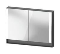 Duravit Duravit Armoire miroir Universal Qatego 100x75x15,5 cm, graphite mat, 2 portes Quantité:1