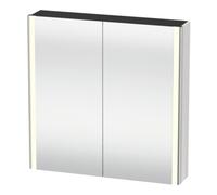 Duravit Duravit Armoire miroir Universal XSquare 80x80x15,5 cm, blanc super mat, 2 portes, LED Quantité:1