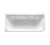 Duravit Duravit Baignoire balnéo Happy D.2 180x80 cm, angle gauche, 2 jets, blanc, système Jet Quantité:1