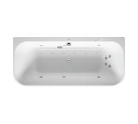 Duravit Duravit Baignoire balnéo Happy D.2 180x80 cm, avant, 2 jets, blanche, Combi-Sys P Quantité:1