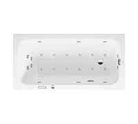 Baignoire balnéo Duravit Collection One, version à encastrer, simple dos, bâti-support, garniture de vidage et de trop-plein, système combiné E, 1500x750mm, 760609000CE1000