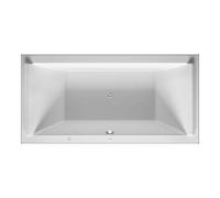 Duravit Starck Bains à remous, version à encastrer, double dos inclinés, vidage et trop-plein chrome, Air-System, 1800x900mm, 760339000AS0000