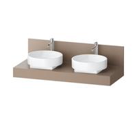 Duravit Duravit Console Balcoon 130x55x37 cm, 2 trous, évier double, montage encastré Quantité:1