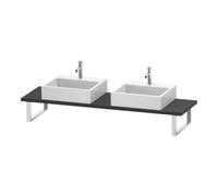 Duravit Duravit Console Compact L-Cube 80-200x48cm, 2 tiroirs, ép. 3cm, graphit mat Quantité:1