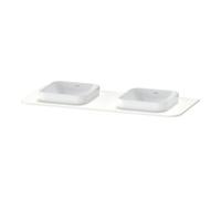 Duravit Duravit Console de lavabo Happy D.2 Plus 130x55 cm, 2 découpes, blanc supermat Quantité:1