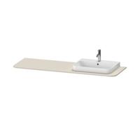 Duravit Duravit Console de lavabo Happy D.2 Plus 160x55 cm, 1 trou, robinetterie à droite, taupe mat Quantité:1