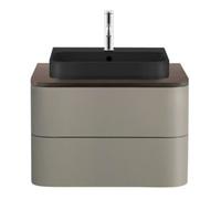Duravit Duravit Console de lavabo Happy D.2 Plus 65x48 cm, 1 découpe, noyer brossé Quantité:1