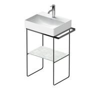 Duravit Duravit Console métallique DuraSquare 56,5x38 cm, sur pied, noir mat Quantité:1