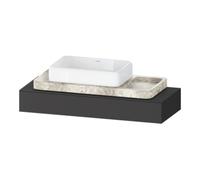 Duravit Duravit Console Qatego 120-200x48x17cm, 1 découpe, graphite mat Quantité:1