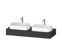 Duravit Duravit Console Qatego 140x55x17 cm, gris, 2 trous, lavabo double face Quantité:1