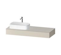 Duravit Duravit Console Qatego 140x55x17 cm, T mat, 1 découpe, évier gauche Quantité:1