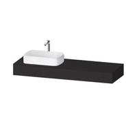 Duravit Duravit Console Qatego 160x55x17 cm, gris, 1 découpe, évier gauche Quantité:1
