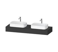 Duravit Duravit Console Qatego 160x55x17 cm, gris, 2 trous, lavabo double face Quantité:1