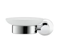 Duravit Duravit D-Code Porte-savon 13,5x12 cm, verre blanc mat, fixation gauche, chrome Quantité:1