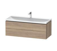 Duravit L-Cube c-shaped Ensemble suspendu, 2 tiroirs, sans trop-plein, 1 trou pour robinet, 1200x480x480mm, LC6953O55550000