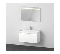 Duravit No.1 Ensemble de meubles 1000, comprenant lavabo, meuble sous-lavabo, miroir, tiroir intérieur, découpe siphon, N10185018180000, Couleur: Décor blanc mat