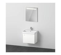 Duravit No.1 Ensemble de meubles 650, comprenant lavabo, meuble sous-lavabo, miroir, tiroir intérieur, découpe siphon, N10166018180000